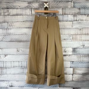 Victoria Beckham wide leg with long cuff. High-rise trousers size 2